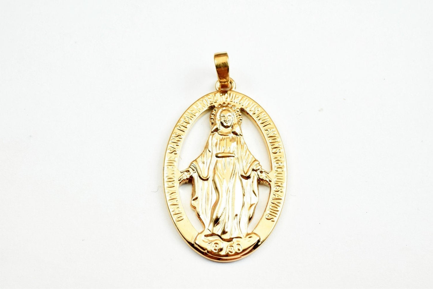 18k rose as as gold filled* tarnish resistant holy virgin mary pendant saint mary charm pendants size 34.5x22mm for jewelry making