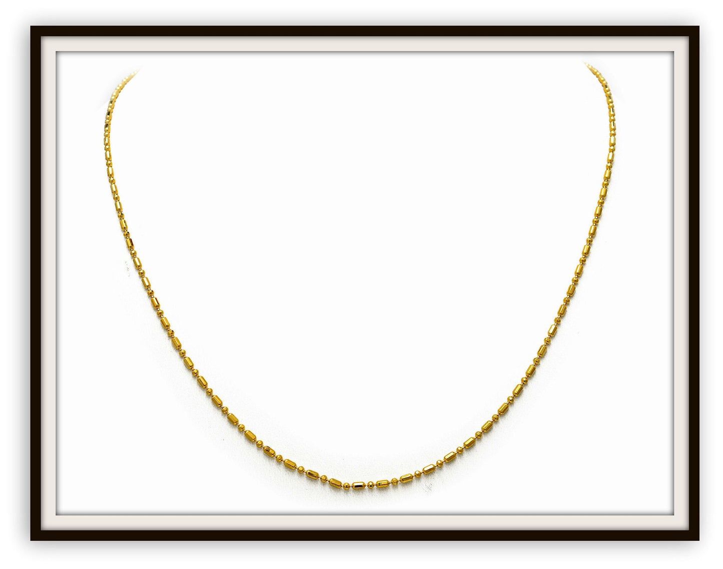 Beaded ball gold filled EP tarnish resistant chain 18kt /18" inches long/1.50mm thickness for jewelry making item #cg386-1
