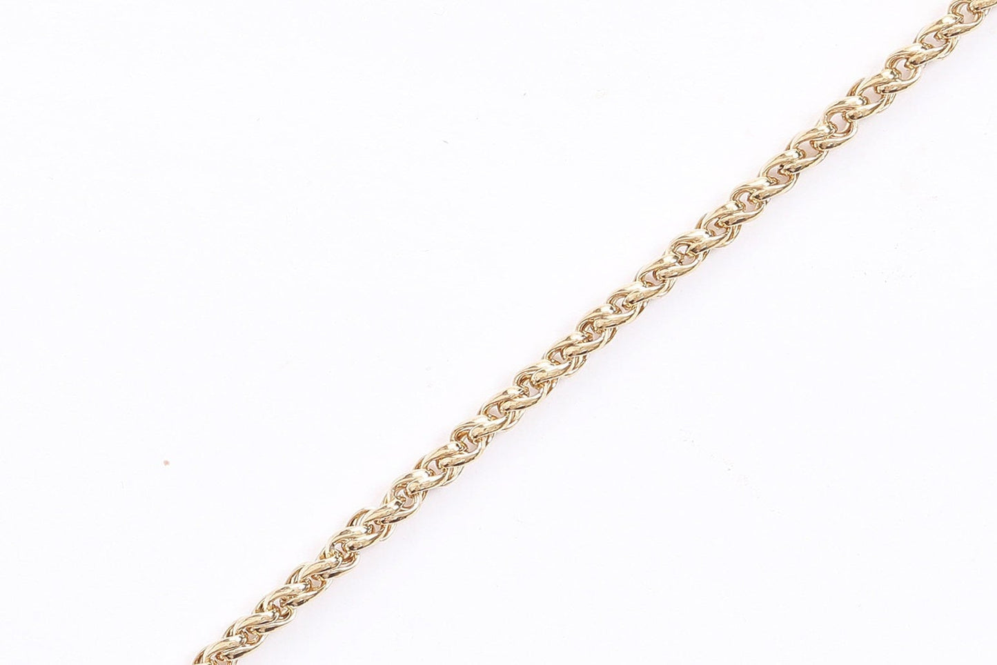 18k Gold Plated chain wheat chain thickness 2mm/4mm findings for jewelry making gfc097/gfc126 sold by the foot