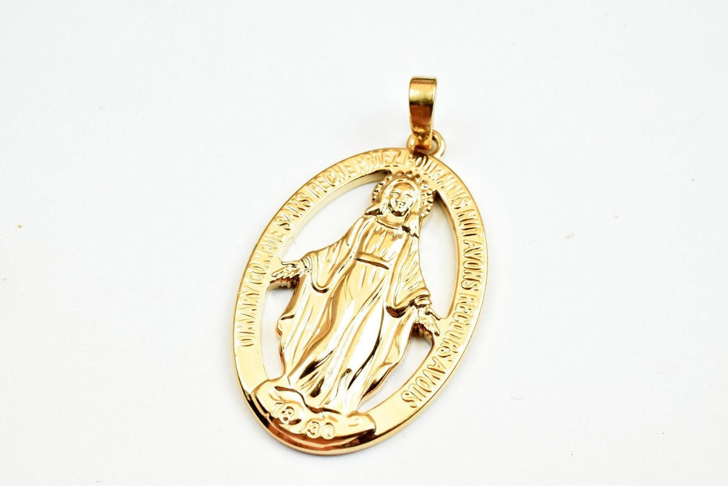 18k rose as as gold filled* tarnish resistant holy virgin mary pendant saint mary charm pendants size 34.5x22mm for jewelry making