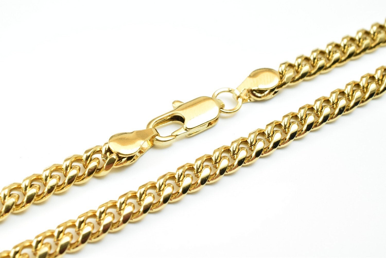 18k Gold filled EP tarnish resistant curb chain style width 7mm/10mm/1