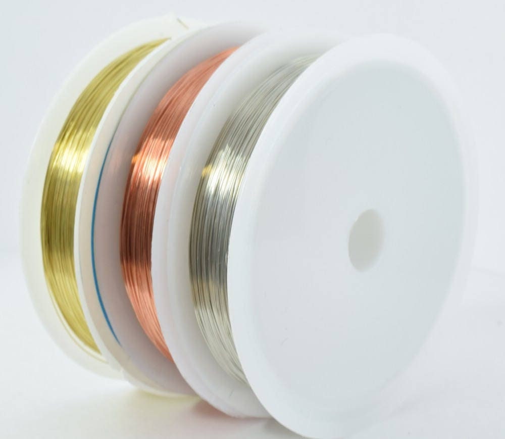 Roll alloy cord silver gold copper color plated 0.25/0.3/0.4/0.5/0.6/0.7/0.8/1 mm craft beads rope copper wires beading wire