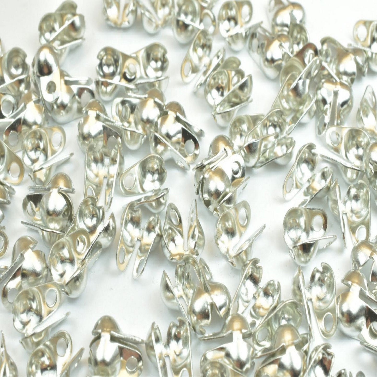 Ball chain crimp cover end tip beads size 1.5mm, 2.4mm, 3.2mm, 4mm for jewelry making findings silver and gold tone