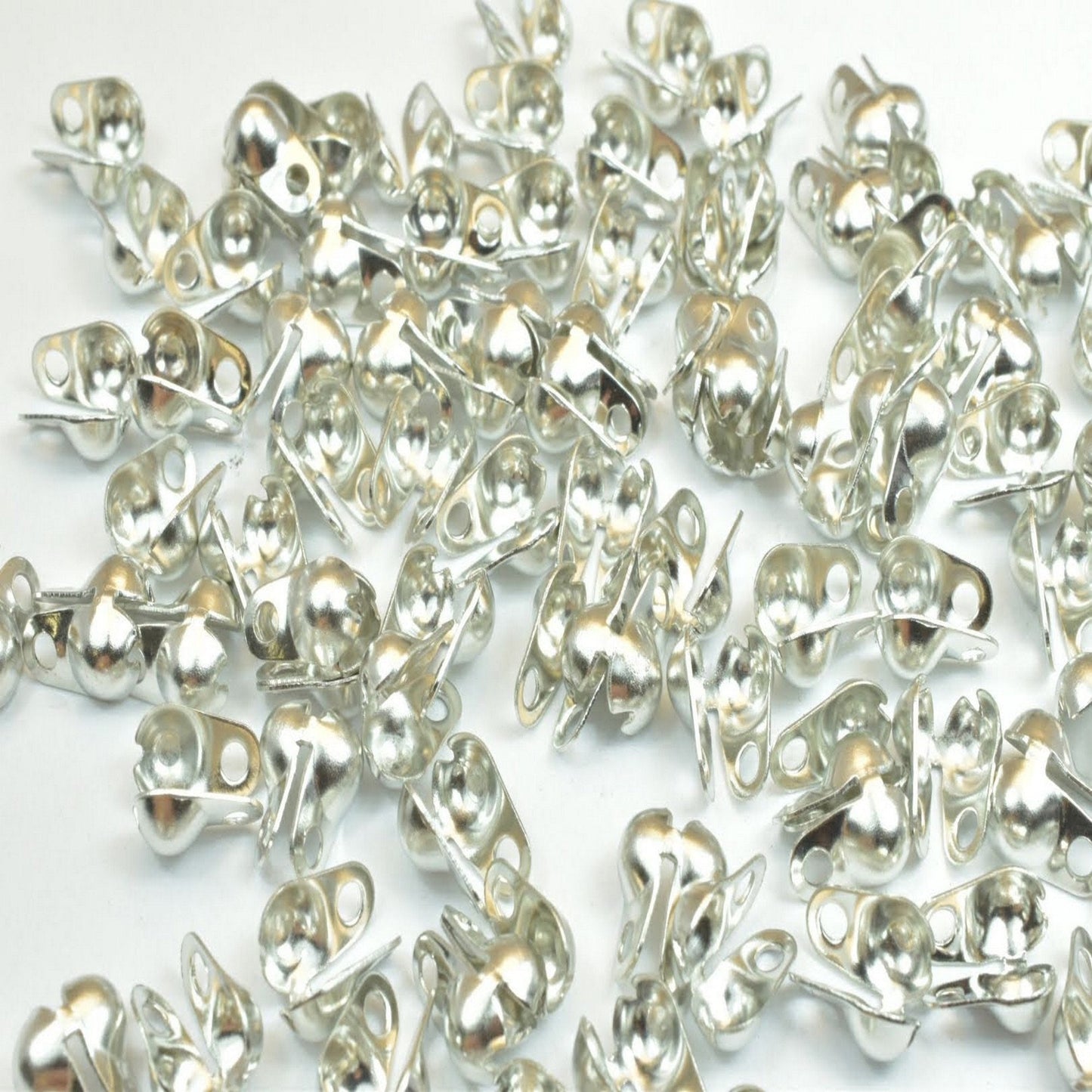 Ball chain crimp cover end tip beads size 1.5mm, 2.4mm, 3.2mm, 4mm for jewelry making findings silver and gold tone