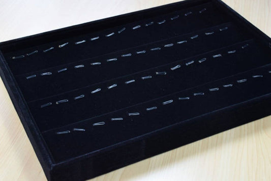 Black velvet pendants tray display, display 56 pendants size 14"x9.5"x1.25" item# 160000302501