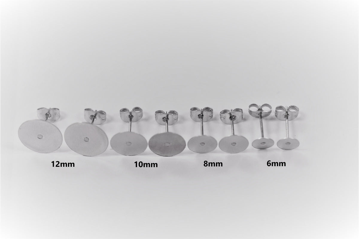hypoallergenic Stainless Steel Hook Earring Wire Coil / Lever Back / Ball Stud Earrings / Flat Stud Earrings Findings For Jewelry Supplier