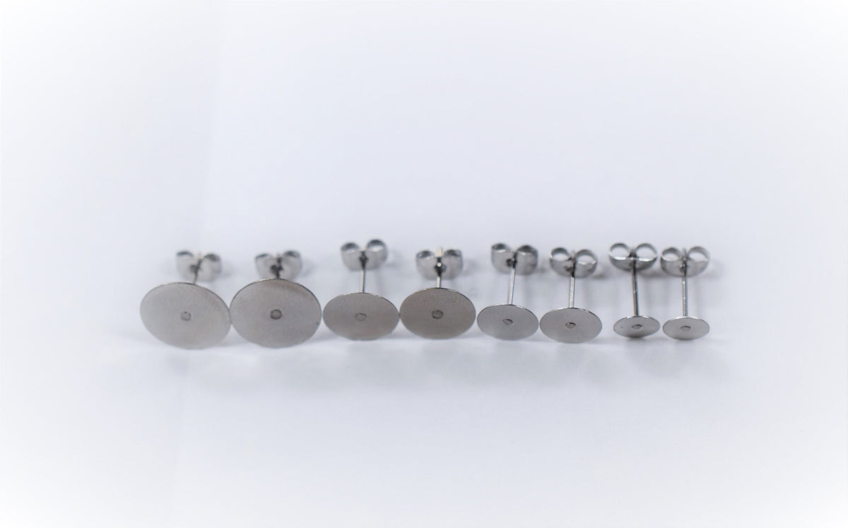 hypoallergenic Stainless Steel Hook Earring Wire Coil / Lever Back / Ball Stud Earrings / Flat Stud Earrings Findings For Jewelry Supplier