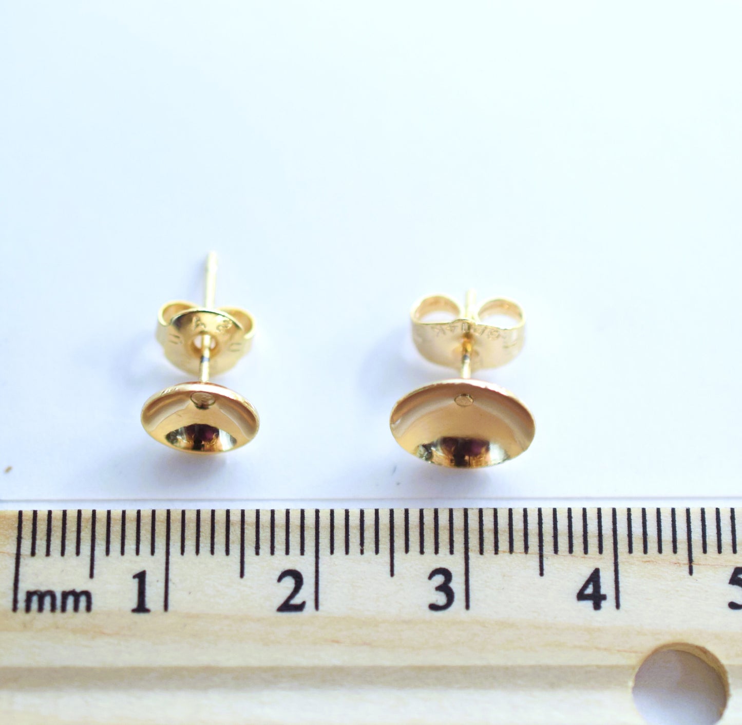 Gold Filled EP Ball Stud/Cup Earring/Earnut different sizes Findings For Jewelry supplier and Wholesale