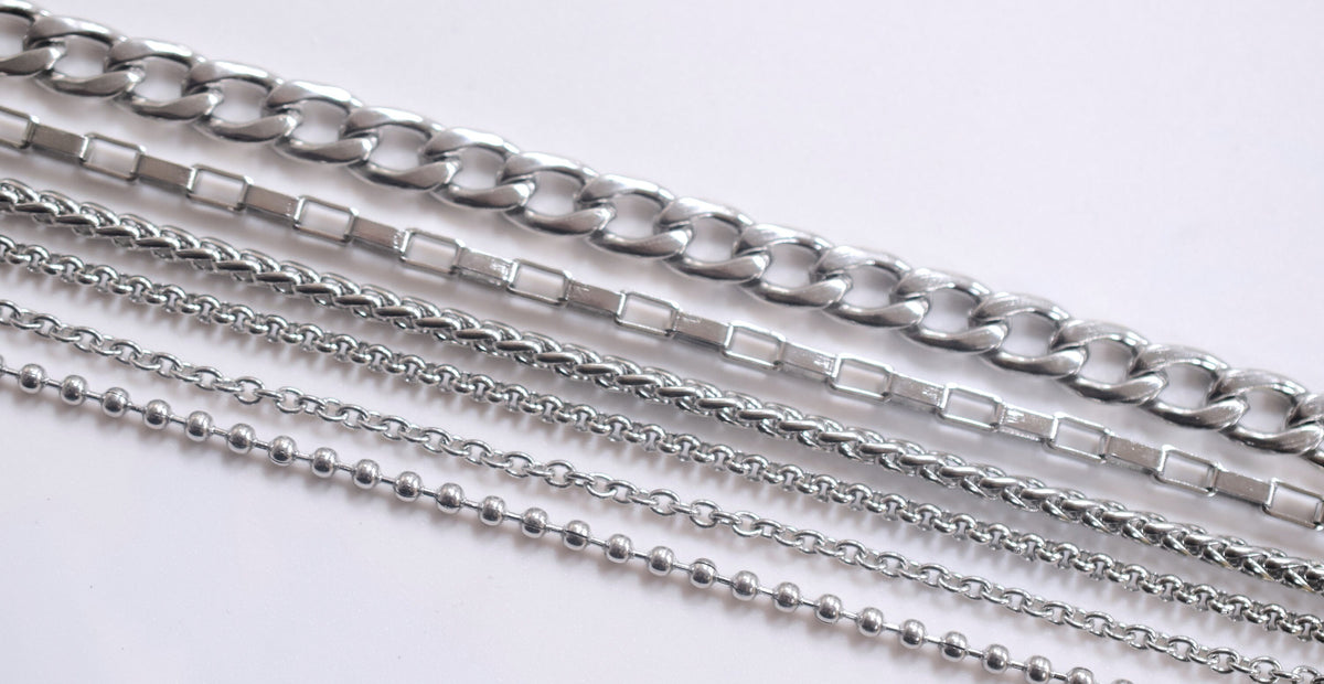 Stainless Steel Necklace Chain Size 18" /22"/24" Link/Rope/Beads Ball/Rolo/Wheat-spiga/Curb Cuban/square link/findings for jewelry supplier