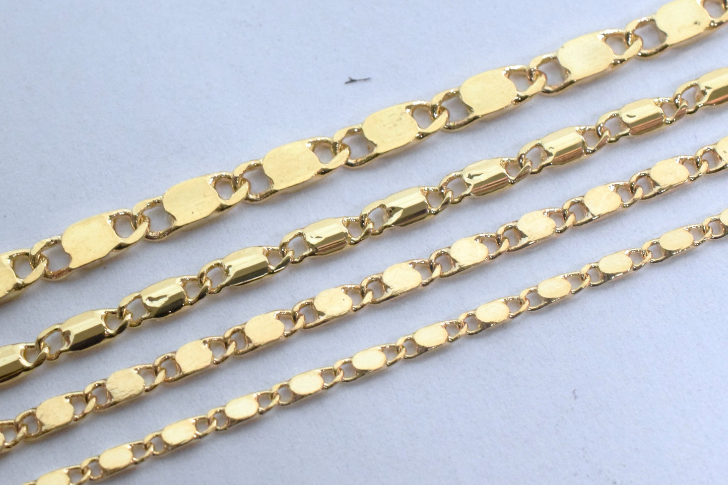 Gold Filled EP Scroll Chain linked customize Personalize Necklace different sizes 1.8mm/2.0mm/2.3mm/3.0mm Findings for Jewelry and Wholesale