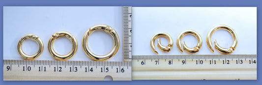 Gold filled EP swivel round spring clasp /Big open jump ring size 18mm/20mm/25mm jewelry findings parts for jewelry supplier and wholesale