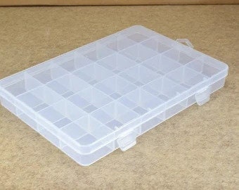Plastic Storage organizer Container Box Case, 6 or 18 or 24 Compartments for Beads/Charms/Beads