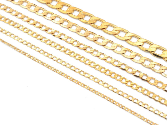 3 Ft/PK 18K Gold Filled Chain Figaro Cuban Curb Chain Width 2mm/3mm/4mm/4.5mm/5mm/6mm/8mm customize findings Jewelry supplier and wholesale - BeadsFindingDepot
