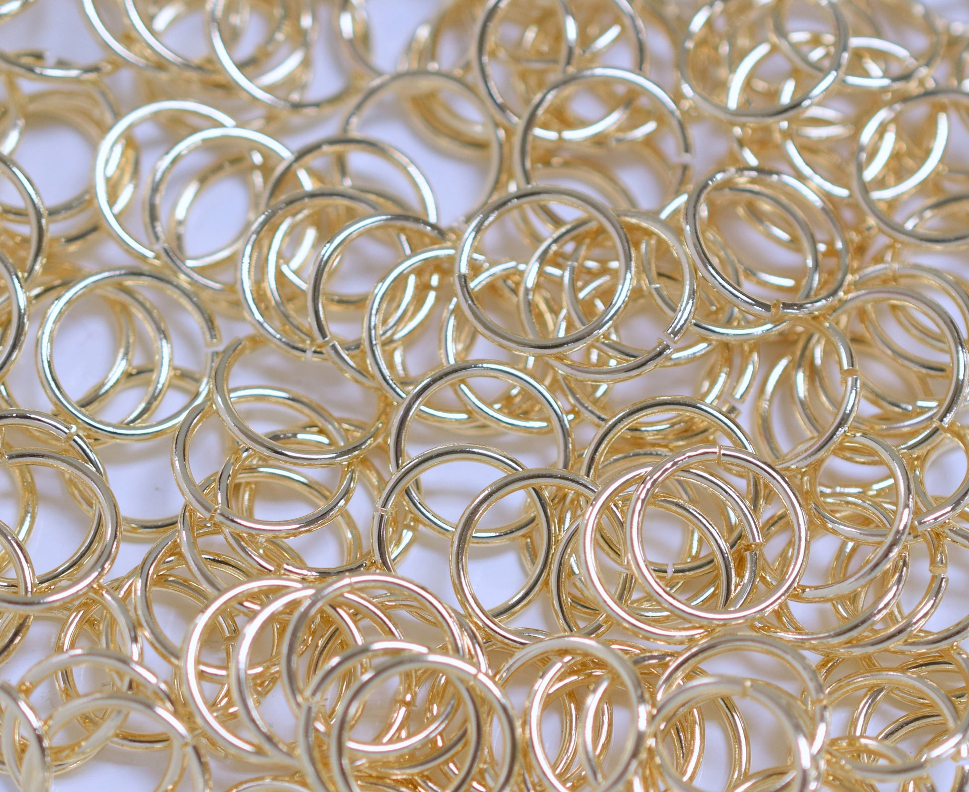 14K Gold Filled Jump Rings Beads Sizes 3mm, 4mm, 5mm, 6mm, 8mm, 10mm, 12mm  Spacer Findings Jewelry USA Open/Closed - BeadsFindingDepot