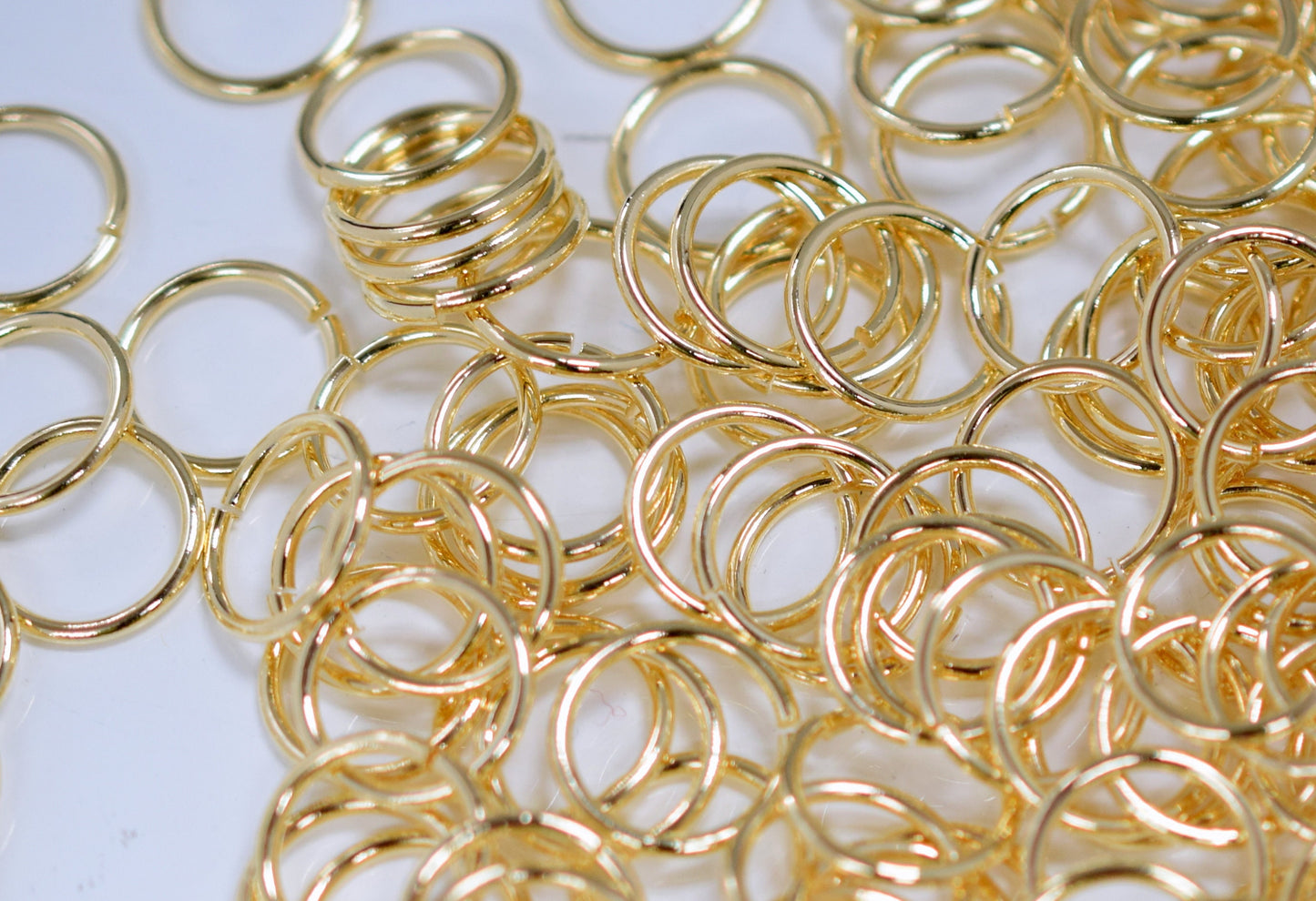 14K Gold Filled EP Open Jump Ring 3mm,4mm,5mm,6mm,8mm,10mm,12mm Gold Filled Findings For Jewelry Making and Wholesale