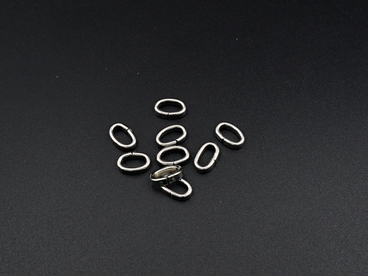 20 PCs Stainless Steel Oval Roundel Jump Ring Plain Spacer Beads Size 10x6mm Jewelry Findings Supply For Jewelry Making and Wholesale