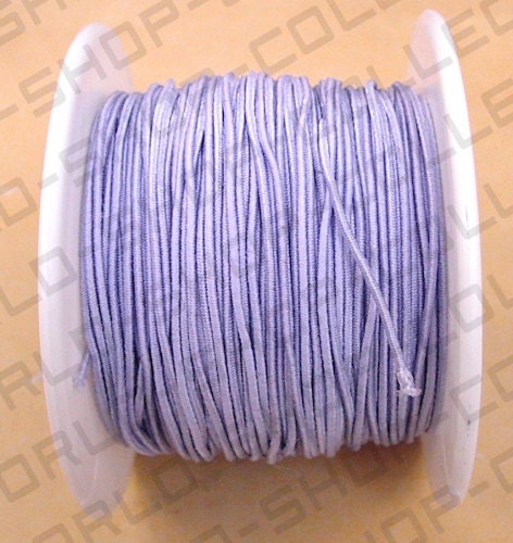 Cord, stretch, polyester and elastic, Violet Color, 20 yards, Size 1.0mm