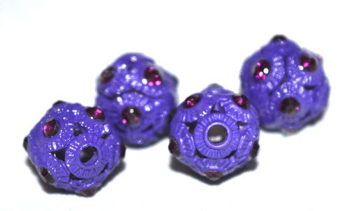 11mm Purple Rhinestone Beads pave beadrhinestone beads diamond beads,spacer beads sparkle beads,bling beads,Ball ,spacer,shamballa connector