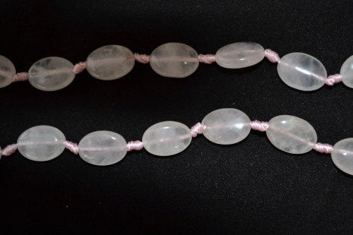 Oval Rose Quartz Gemstone Beads, Stone Beads
